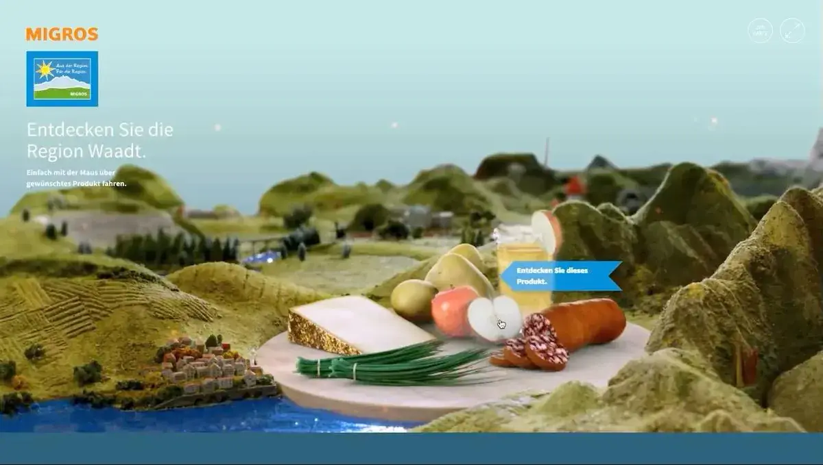 Migros: Aus der Region: The live interactive platform · region Waadt.