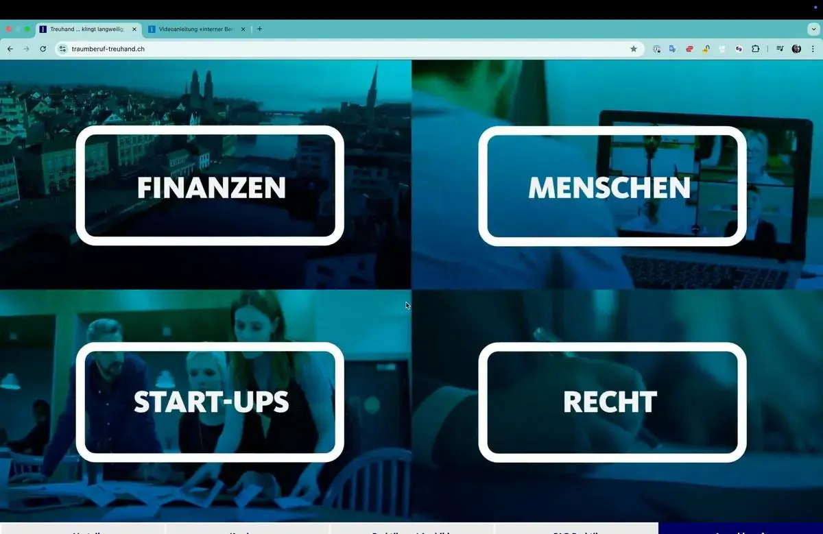 Treuhand Suisse: User-driven interactive navigation.