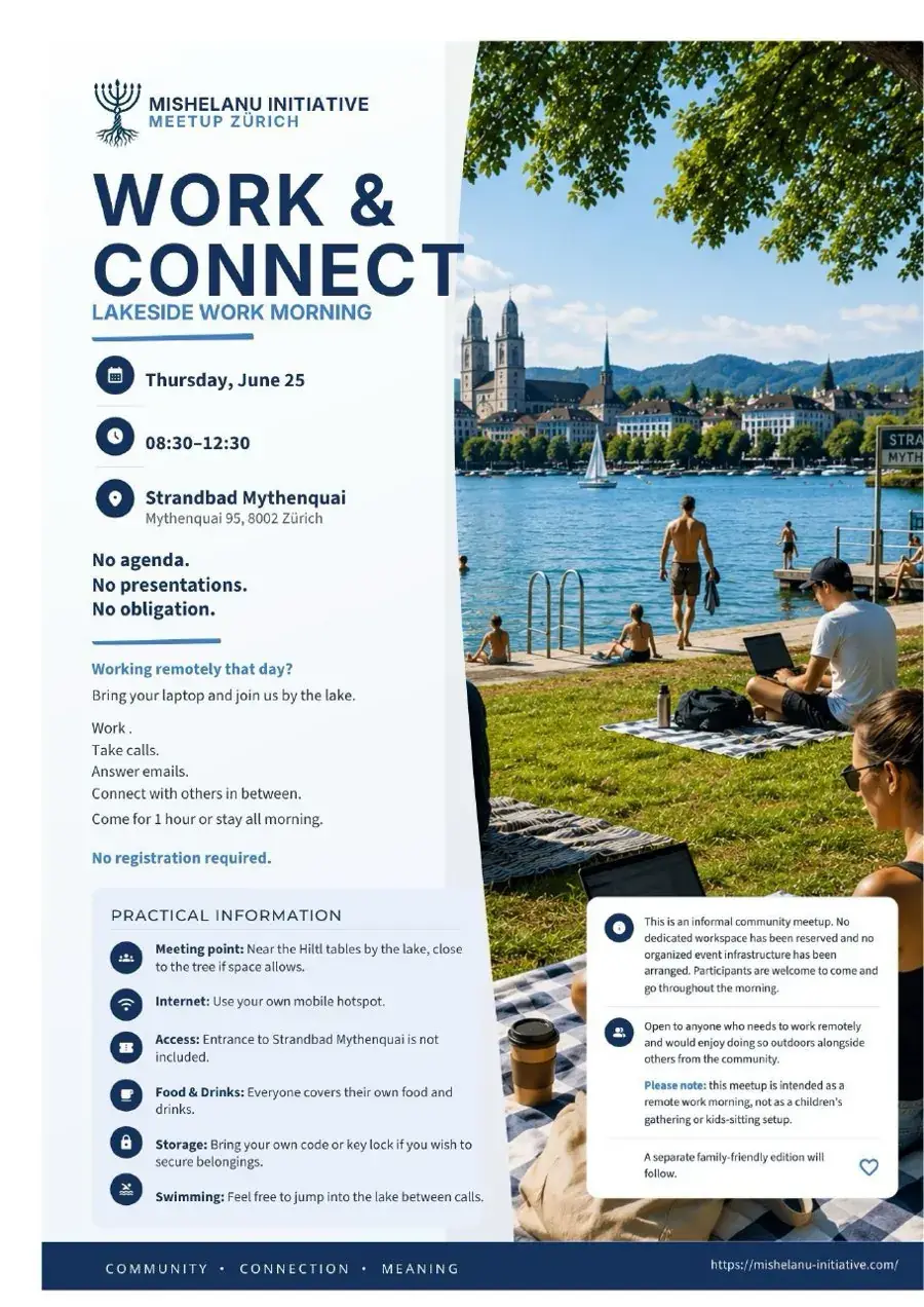 Mishelanu Initiative: Work & Connect lakeside work morning, Zurich