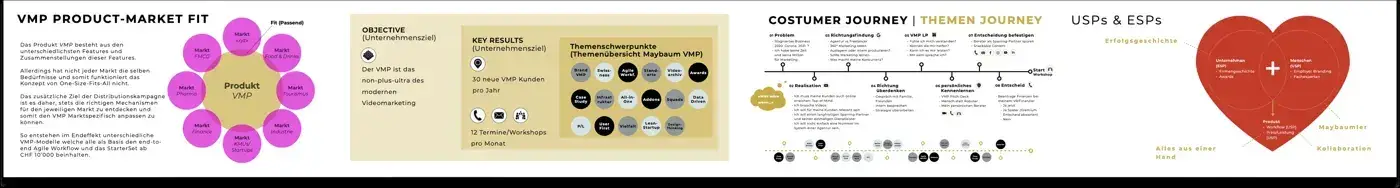VMP offering: Product-market fit, objectives, customer journey, USPs